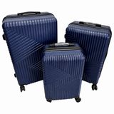 Set 3 Valize de Voiaj ABS, Mare 73 cm + Medie 65 cm + Cabină 55 cm, Roți Duble 360°, Mâner Telescopic, Carcasă Rigidă Rezistentă