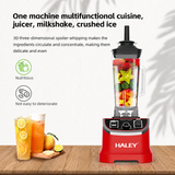 Blender Profesional Multifuncțional HALEY HY-2705, 4800W, Cană 2.5L, 15 Trepte de Viteză, Funcție Pulse, Zdrobire Gheață, Lame din Inox