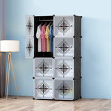 Dulap modular pentru copii At Performance, 8 rafturi, negru