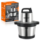 Tocator Electric HALEY 1200W, 4 Lame din Oțel Inoxidabil, Recipient Full Inox 6L, 2 Viteze Reglabile