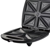 Aparat de Sandwich-uri HALEY HY-1041, 1400W, 8 Triunghiuri, Plăci Antiaderente, Încălzire Rapidă, Indicator Luminos, Negru