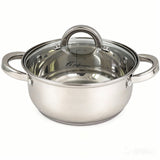 Set Oale din Inox 3 Piese cu Capace din Sticlă – Compatibile Inducție, Rezistente și Durabile
