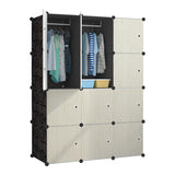 Dulap modular pentru copii At Performance, 12 rafturi, crem