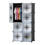 Dulap modular pentru copii At Performance, 8 rafturi, negru