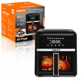Friteuză cu Aer Cald HALEY 7L, 2000W – Gătire 360°, Touchscreen Holografic, Geam Vizualizare 180°, 8 Programe, Fără Ulei | Gătit Sănătos și Crocant