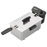 Friteuza Electrica HALEY HY-2504 cu Capacitate de 3L, Termostat Reglabil si Design din Otel Inoxidabil
