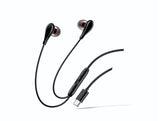 Căști cu Fir Type-C KLGO, Microfon și Control Volum, Compatibile iPhone & Android, 1.2m – Alb și Negru