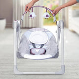 Leagăn electric pentru bebeluși Mastela, 7 melodii, 3 sunete, gri