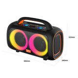 Boxă Portabilă Bluetooth Sing-e ZQS-L19, Karaoke, 1400W, 2 Microfoane Wireless Incluse, RGB LED, USB, TF Card, FM Radio, TWS, Acumulator Reîncărcabil, Negru