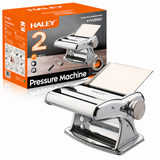 Mașină Manuală pentru Paste HALEY HY-250, 2 Tipuri de Tăiere, Grosime Reglabilă, Role și Lame din Oțel Inoxidabil, cu Manivelă