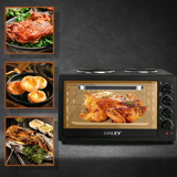 Cuptor electric HALEY HY-5126, 48L, 2000W, plită dublă