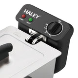 Friteuza Electrica HALEY HY-2504 cu Capacitate de 3L, Termostat Reglabil si Design din Otel Inoxidabil