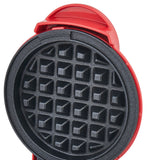Aparat Mini Waffe HALEY®, 800W, Plăci Antiaderente, Indicator Luminos, Design Compact, Roșu
