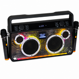 Boxă Portabilă Karaoke KOLAV D2661 X-BASS, 400W, Bluetooth 5.2, 2x6", 2 Microfoane Wireless, RGB LED, USB/TF/AUX, Telecomandă, Acumulator 4000mAh, Bass puternic