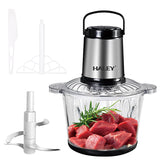 Tocător electric HALEY HY-1226, 3L, 1200W, bol sticlă, 4 lame inox