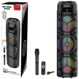 Boxă Portabilă Bluetooth Sing-e ZQS8308 400W PMPO, Acumulator 6000mAh, Microfon Wireless Inclus, RGB LED, TWS, FM Radio, USB, TF Card, Telecomandă, Karaoke