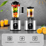 Blender Multifuncțional 2 în 1 HALEY HY-2712, 5500W, 15 Viteze + Pulse, Recipient 3L, Râșniță, Lame Inox, Funcție Autocurățare