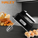 Mixer de Mână HALEY HY-1689, 500W, 5 Trepte de Viteză, Teluri și Cârlige pentru Frământare, Sistem de Detașare Rapidă, Negru
