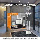 Aparat de călcat vertical cu abur HALEY HY-565, 2000W, rezervor 2,7L