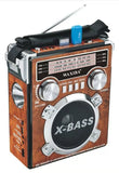 Radio portabil AM/FM/SW cu Bluetooth, MP3, USB/TF și lanternă