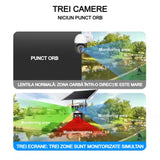 Cameră Supraveghere Solară 4G cu 2 Camere AT PERFORMANCE® – 4MP HD, Zoom Optic 10x, PTZ, V380 App, Exterior, Baterie Integrată