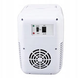 Frigider auto portabil 2 în 1 AT PERFORMANCE®, 12V, 4L, cu funcție de răcire și încălzire, ușor și compact – Alb/Albastru, ideal pentru mașină și camping