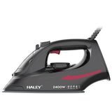 Fier de călcat cu abur HALEY® HY-2060, 2400W, Talpă ceramică, Abur vertical, Auto-curățare, Negru