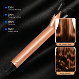 Ondulator de Păr HALEY HY-3503, 55W, 160–220°C, Ceramică cu Turmalină, Afișaj Digital, Încălzire Rapidă, Rose Gold/Negru