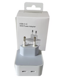 Adaptor priză 220V, 35W, cu 2 porturi USB-C, alb