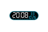 Ceas de perete digital LED At Performance, telecomandă, albastru