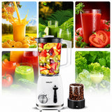 Blender Cu Funcție Pulse, 2 Viteze, Capacitate 1.5L, 500W, Lame Din Oțel Inoxidabil, Funcție De Zdrobire A Gheții Și Protecție La Supraîncălzire