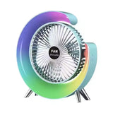 Ventilator portabil At Performance cu LED RGB, 3 viteze, USB