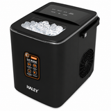 Mașină de Gheață Haley HY-6102, 100W, 12 Kg/24h, 9 Cuburi/Ciclu, Rezervor 1.8L, 2 Dimensiuni Gheață, Producție Continuă, Negru