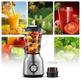 Blender HALEY HY-2943, 1000W, 2 în 1, bol sticlă 1.5L, lame inox