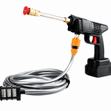 Pistol de Spălat cu Presiune Portabil AT PERFORMANCE®, 2 Acumulatori 36V, Pulverizator pentru Spumă, Autoabsorbție, Set Complet