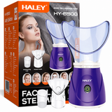 Saună Facială Cu Aburi Haley HY-6500, 200W, Vaporizator Facial Pentru Curățare Și Hidratare, Încălzire Rapidă, Temperatură Constantă, Mască Facială, Mov