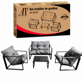 Set mobilier grădină At Performance 4 piese, cadru metalic