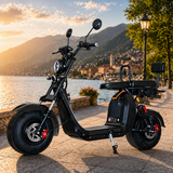 Scuter Electric 2 Persoane, Viteză Limitată 25 km/h – Fără Permis, Motor 1500W, Baterie 20Ah, Suspensie Hidraulică, COC Inclus