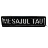 Reclama Luminoasa 70 x 20 cm, LED alb, Vizualizare 120°, Negru, afisaj mesaj programabil, exterior
