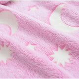 Paturica Magica, Stelute Glow in the Dark, Roz, Patura Fosforescenta, Moale si Confortabila, 150 x 100 cm