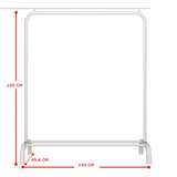Suport de umerase pentru Haine Si Incaltaminte, AT Performance, 150 x 150 x 45.6 cm, Organizator, Metalic, Alb