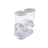 Dozator cu doua recipiente pentru cereale, nuci, orez, AT PERFORMANCE®, 2 l, 33 x 20 x 40 cm