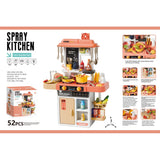 Bucătărie de jucărie Spray Kitchen, 52 piese, abur, lumini și sunete