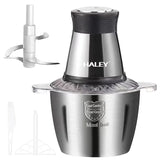 Tocator Universal Electric HY-1221 pentru Carne si Legume, Capacitate 3L, Bol Inox, 4 Lame Premium din Otel Inoxidabil, Motor Puternic 1000W