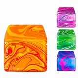 Jucărie Antistres AT PERFORMANCE® Cosmic Cube, Squishy Senzorial Verde-Albastru, 5.7 cm, Fidget Toy pentru Copii și Adulți