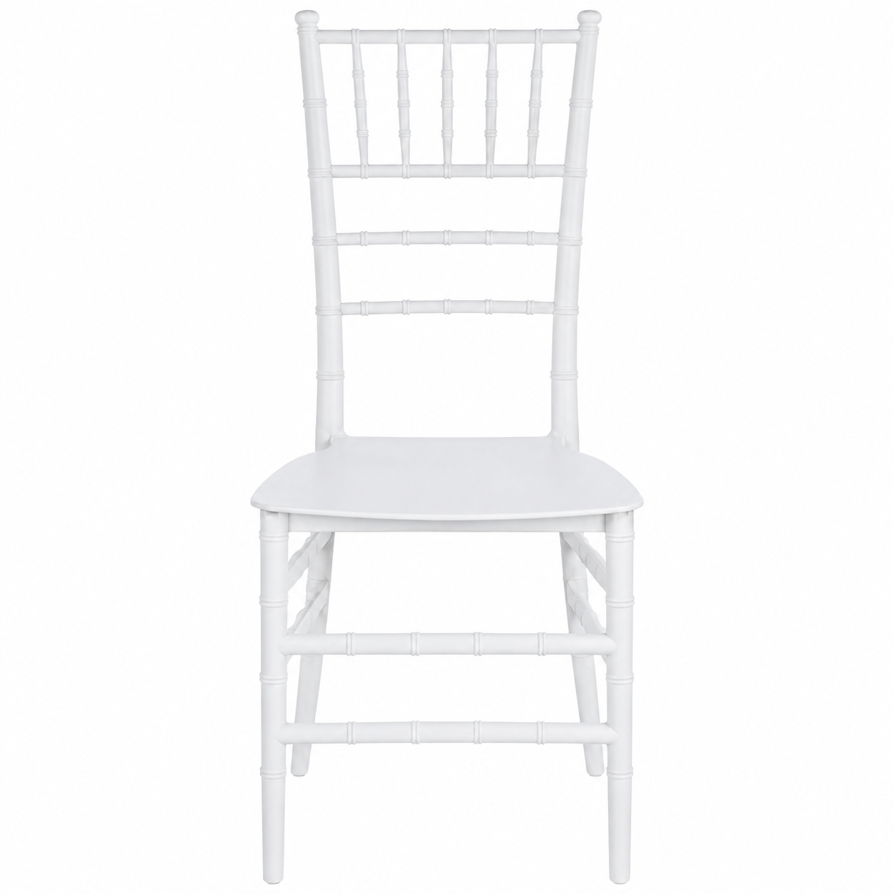 Set 6 Scaune Elegante AT PERFORMANCE®, Policarbonat Rezistent la Umiditate, Spătar Decorativ, Fără Brațe, Alb, 38 x 37 x 88.5 cm