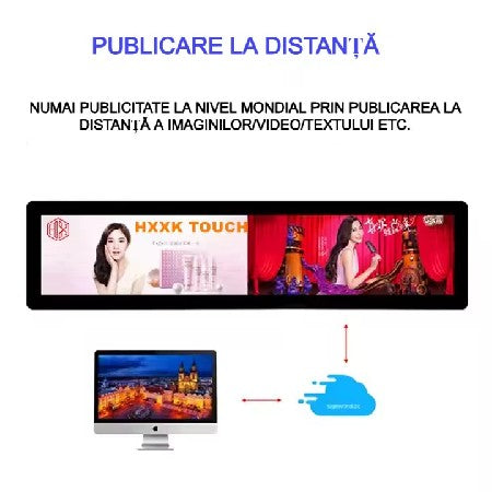 Reclama luminoasa led, AT PERFORMANCE®, Programabila, Wi-Fi, USB, P5 Full Color, 100 x 55 cm, Aluminiu/ABS