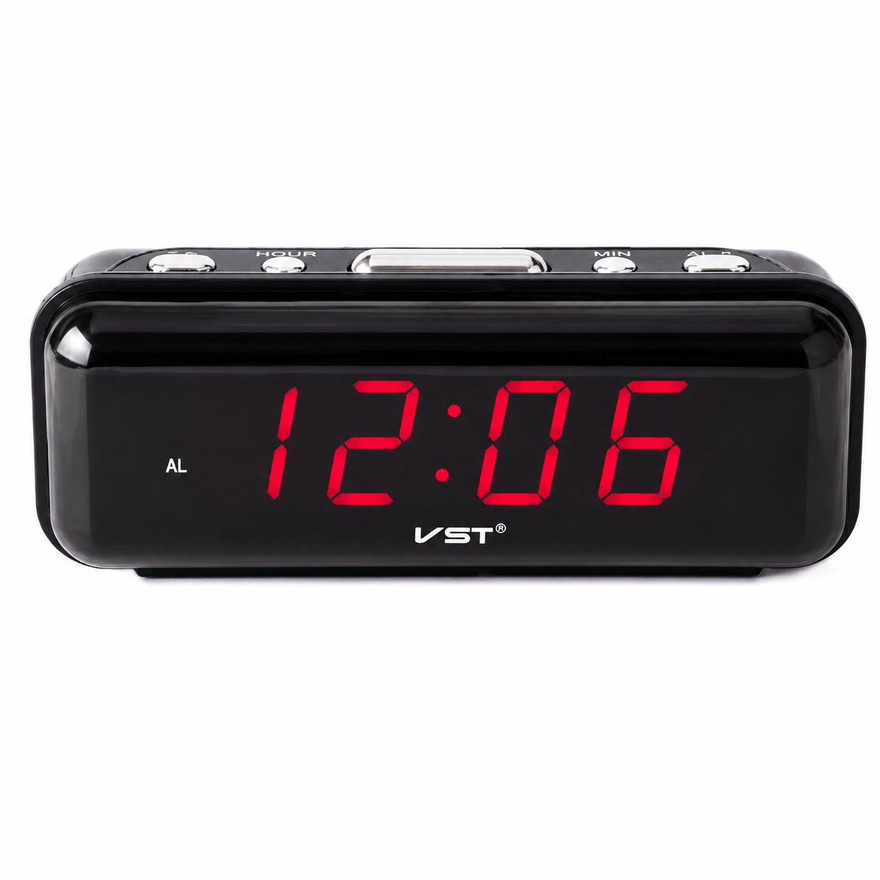 Ceas Digital, At Performance cu afisaj LED si alarma, diferite sonerii, format 24 h Rosu