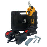 Pachet Profesional AT PERFORMANCE® – Foarfecă Electrică 36V + Mini Fierăstrău Electric 36V cu Lanț 6 inch”, 4 Acumulatori, 2 Încărcătoare și 2 Valize de Transport