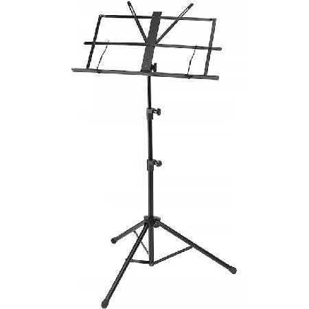Suport Partitură Metalic Reglabil și Pliabil cu Husă, 125 cm, Negru